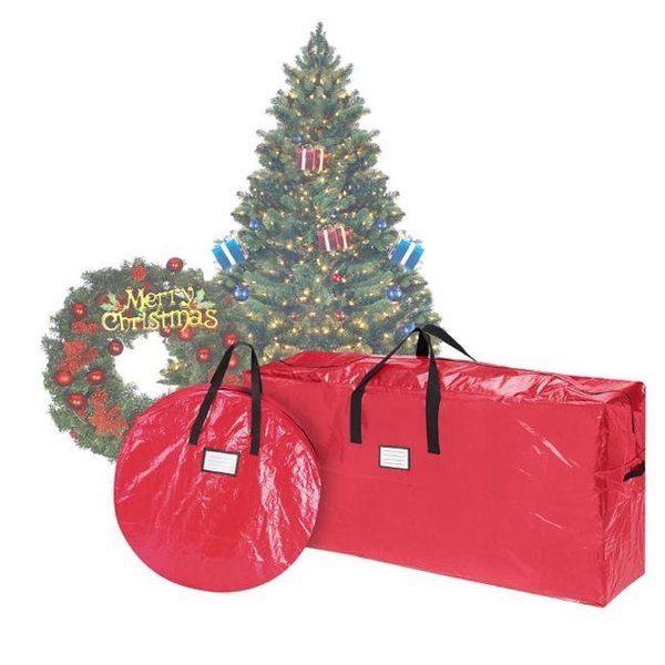 Elf Stor Elf Stor 83-DT5523 5077 Storage Christmas Tree Storage Wreath Bag - 9 ft. & 30 in. - Red 83-DT5523